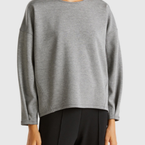 Gray cotton long sleeve sweatshirt